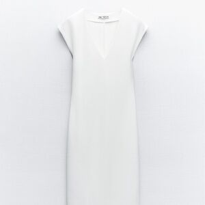 NEW WITH TAGS - ZARA WHITE SLEEVELESS BODY CON MAXI SHEATH DRESS